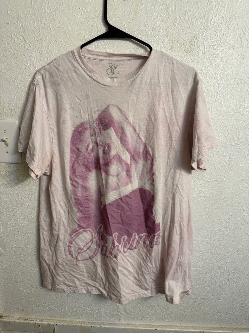 Sabrina Carpenter Light Pink Graphic Tee